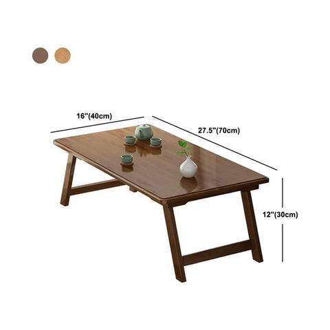 CODOMI Folding Coffee Table, Bamboo Rectangular Table Coffee Center Table Art Craft Study Activity Table, Picnic Table, Entertainment Table for Home Living Room Balcony