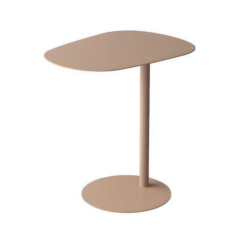 CODOMI Mid-Century Pedestal Iron Side End Table Modern Metal Geometric Sofa Side Night Stand Counter Table Bedside Tables with Round Base Coffee Table for Bedroom Balcony Apartment