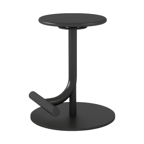 CODOMI Backless Adjustable Height Counter Stool Modern Round Seat Bar Stool Armless Bar Chair with Metal Frame Swivel Counter Barstools for Kitchen Living Dining Room