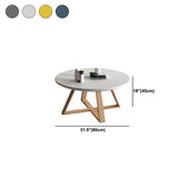 CODOMI Coffee Side Table Nordic Style Solid Wood Round Side Table Modern Contemporary Pedestal Side End Table Coffee Table Sofa Center Table for Living Room