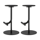 CODOMI Backless Adjustable Height Counter Stool Modern Round Seat Bar Stool Armless Bar Chair with Metal Frame Swivel Counter Barstools for Kitchen Living Dining Room