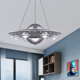 CODOMI UFO Shape LED Chandeliers Kids 6 Lights Hanging Lighting dimming Pendant Fixture Modern Flying Saucer Suspended Light for Boys Room Bedroom Children's Room Playroom