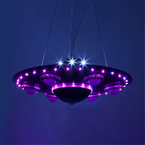 CODOMI UFO Shape LED Chandeliers Kids 6 Lights Hanging Lighting dimming Pendant Fixture Modern Flying Saucer Suspended Light for Boys Room Bedroom Children's Room Playroom