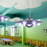 CODOMI UFO Shape LED Chandeliers Kids 6 Lights Hanging Lighting dimming Pendant Fixture Modern Flying Saucer Suspended Light for Boys Room Bedroom Children's Room Playroom