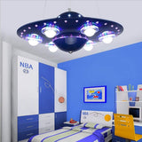 CODOMI UFO Shape LED Chandeliers Kids 6 Lights Hanging Lighting dimming Pendant Fixture Modern Flying Saucer Suspended Light for Boys Room Bedroom Children's Room Playroom