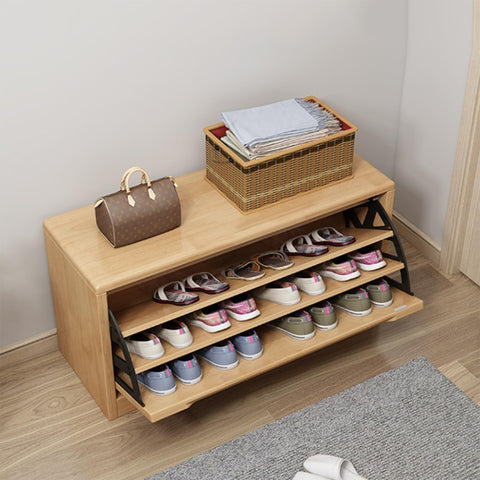 CODOMI Wooden Shoe Bench Rack, Storage Bench, Shoe Storage Organizer, Entryway Bench Hallway Bench Shoe Cabinet Oiganizer Shelf for Bathroom Bedroom