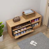 CODOMI Wooden Shoe Bench Rack, Storage Bench, Shoe Storage Organizer, Entryway Bench Hallway Bench Shoe Cabinet Oiganizer Shelf for Bathroom Bedroom