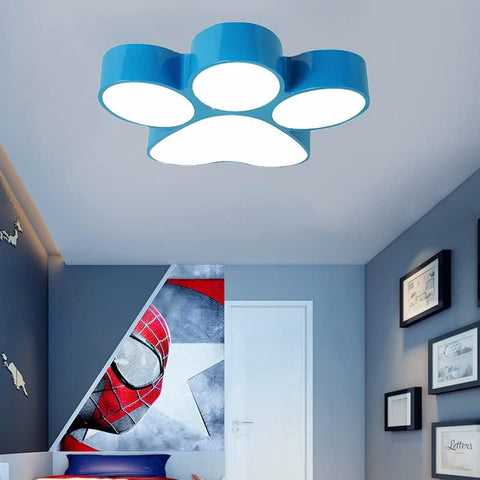 CODOMI Cartoon Dog Paw Flush Mount Ceiling Light Fixture Children Room Dog Footprint Shape LED Ceiling Lamp Acrylic Close to Ceiling Chandelier Lighting for Kids Room Boys Girls Bedroom