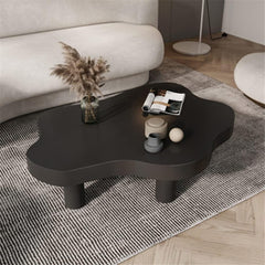 CODOMI Cloud Shape Coffee Side Table Nordic Style Pine Cocktail Table Free Shape Side Table Side End Table Coffee Table Sofa Center Table Tea Table for Living Room