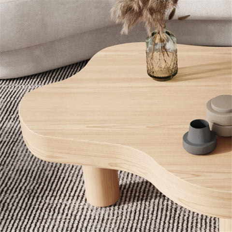 CODOMI Cloud Shape Coffee Side Table Nordic Style Pine Cocktail Table Free Shape Side Table Side End Table Coffee Table Sofa Center Table Tea Table for Living Room