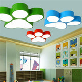 CODOMI Cartoon Dog Paw Flush Mount Ceiling Light Fixture Children Room Dog Footprint Shape LED Ceiling Lamp Acrylic Close to Ceiling Chandelier Lighting for Kids Room Boys Girls Bedroom