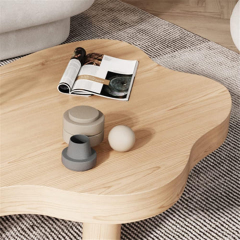 CODOMI Cloud Shape Coffee Side Table Nordic Style Pine Cocktail Table Free Shape Side Table Side End Table Coffee Table Sofa Center Table Tea Table for Living Room