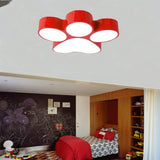 CODOMI Cartoon Dog Paw Flush Mount Ceiling Light Fixture Children Room Dog Footprint Shape LED Ceiling Lamp Acrylic Close to Ceiling Chandelier Lighting for Kids Room Boys Girls Bedroom