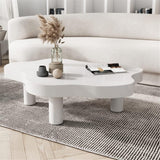 CODOMI Cloud Shape Coffee Side Table Nordic Style Pine Cocktail Table Free Shape Side Table Side End Table Coffee Table Sofa Center Table Tea Table for Living Room