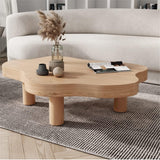 CODOMI Cloud Shape Coffee Side Table Nordic Style Pine Cocktail Table Free Shape Side Table Side End Table Coffee Table Sofa Center Table Tea Table for Living Room