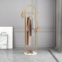 CODOMI Gorgeous Clothes Hanger Floor-standing Double Coat Hook Bedroom Metal Coat Rack Freestanding with Marble base