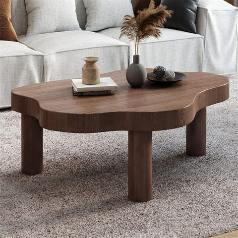 CODOMI Cloud Shape Coffee Side Table Nordic Style Pine Cocktail Table Free Shape Side Table Side End Table Coffee Table Sofa Center Table Tea Table for Living Room